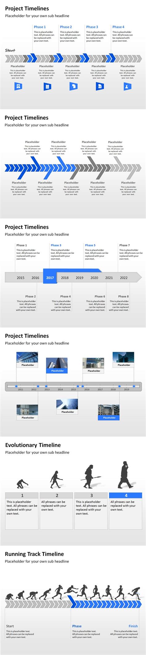 PowerPoint Project Timeline Template | PresentationLoad | Project ...