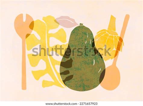 Fresh Salad Ingredients Fresh Food Illustration Stock Illustration ...