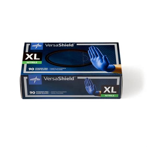 Medline Versashield Full Texture Nitrile Glove Xl Ct