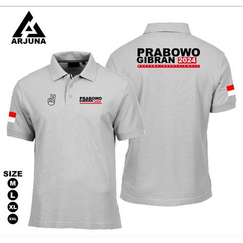 Jual Baju Kerah Poloshirt Kaos Baju Distro Prabowo Subianto Gibran