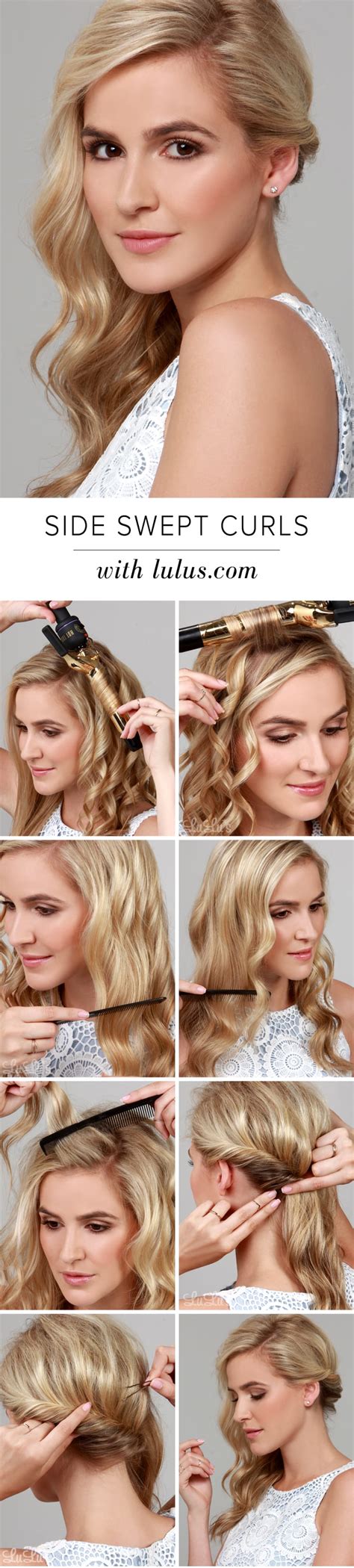 Lulus How To Side Swept Curls Hair Tutorial Lulus Fashion Blog