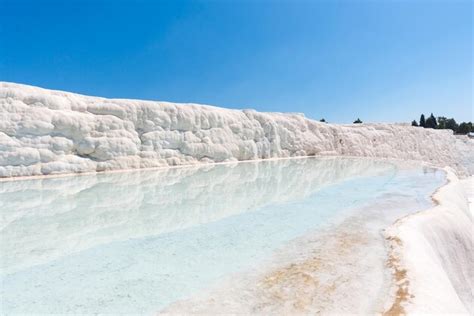 Premium Photo | Natural travertine pools and terraces in pamukkale at ...