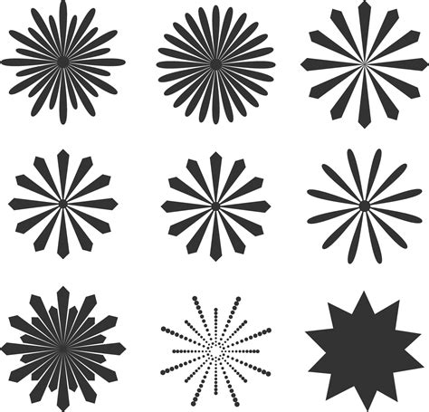 Set Of Starburst Vector Icon 40537330 Vector Art At Vecteezy