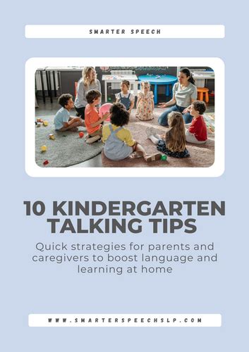 kindergarten talking tips smarter speech