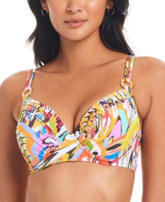 Bleu By Rod Beattie Women S Break The Mold Printed Bikini Top Macy S