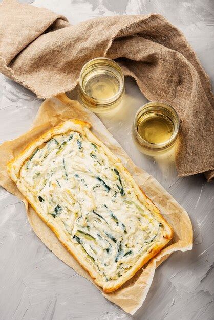 Premium Photo Homemade Tart With Ricotta And Zucchini