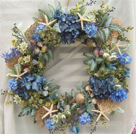 Nautical Bay Wreath Ocean Wreath Cottage Wreath Beach Etsy Cottage