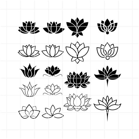 Lotus Svg Lotus Cut Files Lotus Svg Bundle Lotus Svg Files Etsy