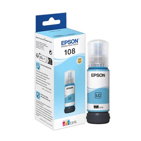 Bouteille D Encre Original EPSON ECOTANK 108 Cyan Light C13T09C54A