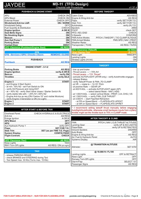 Threads - MD-11 - TFDi - Checklist & Procedures for Microsoft Flight