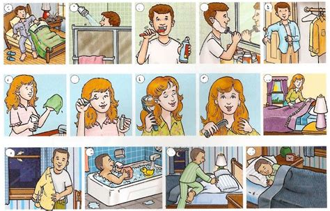 6 Daily Routine Verbs Diagram Quizlet
