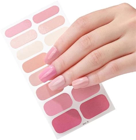 16 Bandes D Autocollants Pour Ongles En Gel Semi Durci Enveloppes De