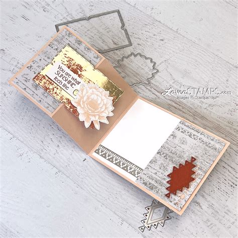 Fun Inside And Out Z Fold Card Layout With Desert Details From Stampin