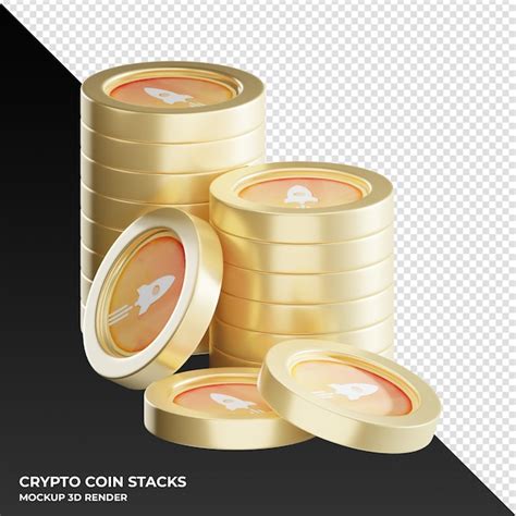 Premium PSD Rocket Pool Rpl Coin Stacks Cryptocurrency 3d Render