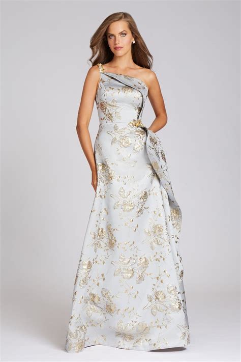 Metallic Jacquard Beaded Gown Mother Of The Bride Dresses Long