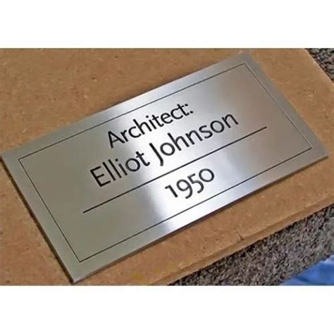 Ss Name Plate At Rs Square Inch Stainless Steel Nameplate Id