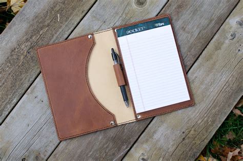 Full Grain Leather Note Pad Holder X W By Barryrodcreative