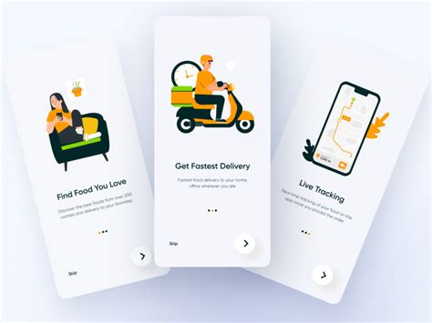 Food Delivery App Splash Screens By Zakera Wadud On Dribbble