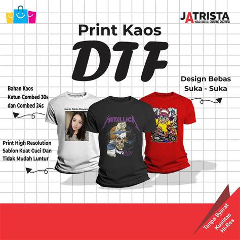 Jual Cetak Sablon DTF SIAP PRESS A4 A3 A3 Dan Meteran Shopee