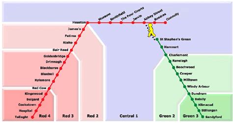 Dublin Luas Line Map Printable