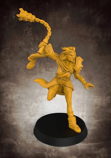 Female Monk Sorceress Premium 3d Printed Fantasy Tabletop Etsy