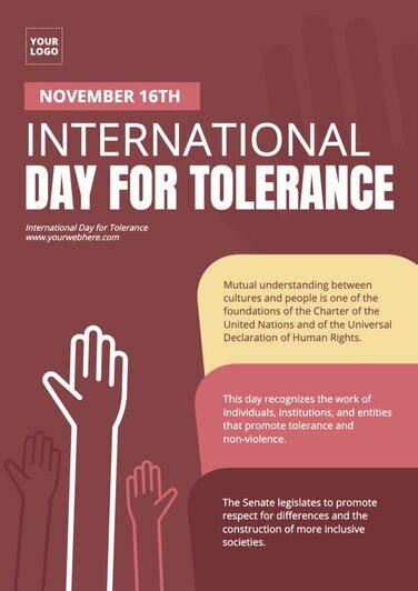 International Day For Tolerance Poster Templates