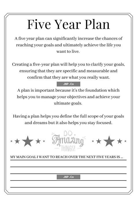 2021 2025 Five Year Plan Set And Organise Your Goals Success Is