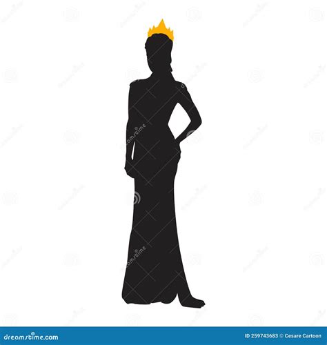 Queen Silhouette Stock Vector Illustration Of Flat 259743683