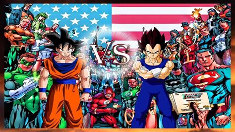 Goku And Vegeta Vs Super Heroes