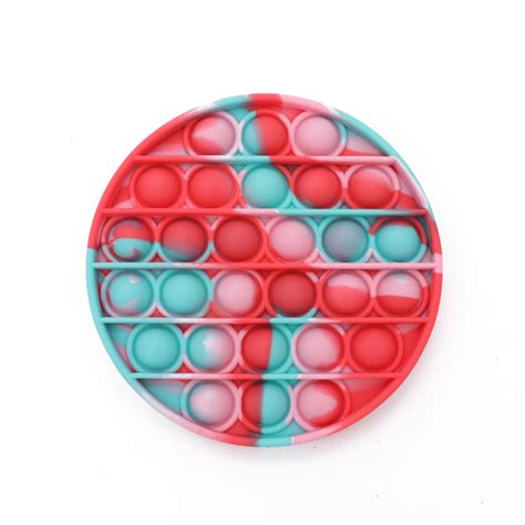 Pop It Fidget Tie Dye Rond Rood Roze Turquoise Kopen Expo