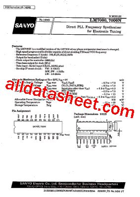 Lm N Datasheet Pdf Sanyo Semicon Device