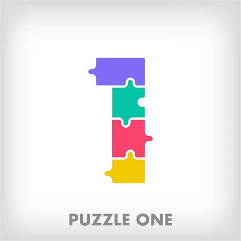 Premium Vector Creative Puzzle Number 1 Logo Unique Color Transitions Education And Reading