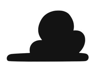 Toy Story Clouds SVG, Cartoon Cloud Silhouette, Kids Cloud, Black Cloud ...