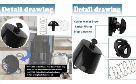 Amazon Coffee Machine Brew Basket Water Stop Valve Kits Fits For