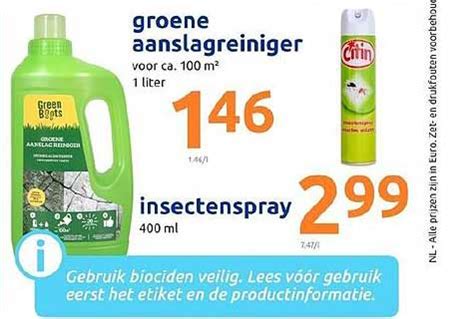 Groene Aanslagreiniger En Insectenspray Aanbieding Bij Action Folders Nl