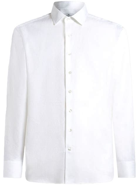 ETRO Paisley Jacquard Shirt White FARFETCH