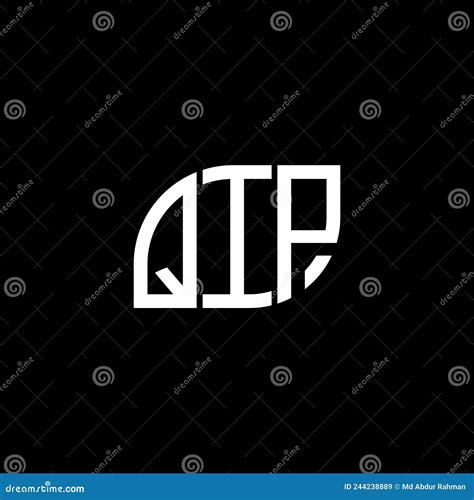 Qip Letter Logo Design On Black Background Qip Creative Initials Letter