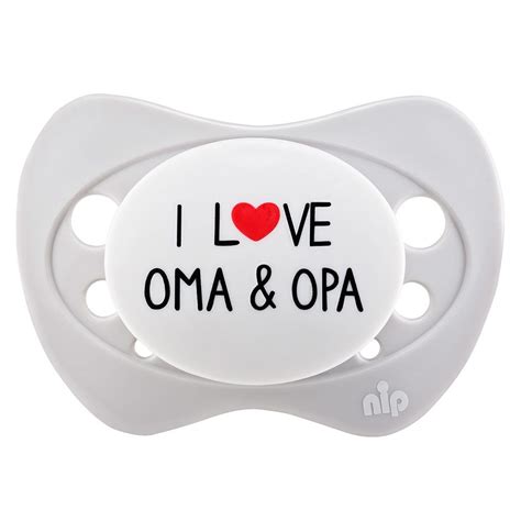 Nip Schnuller Limited Edition 0 6 M I Love Oma Opa Babyartikel De