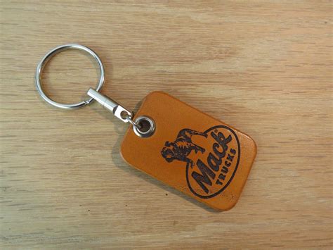 Mack Truck Key Ring Genuine Leather Trucker Key Chain Etsy Leather