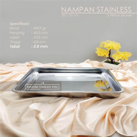 Promo Nampan Baki Stainless Steel Tebal X X Cm Kuat Kab Bandung