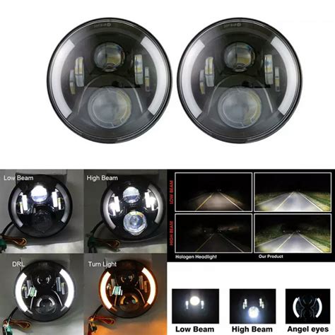 Price For Pcs Universal Led Drl Headlights Inch Drl Angel Eyes Niva