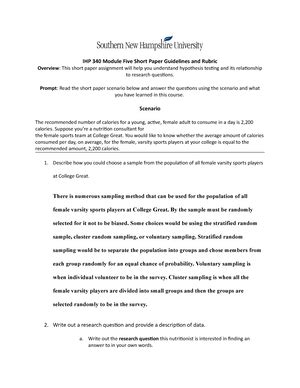 IHP 340 Module 6 Worksheet Module Six Worksheet Identification Of