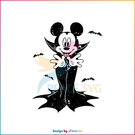 Vintage Mickey Vampire Halloween Svg Mickey Spooky Svg Peacesvg