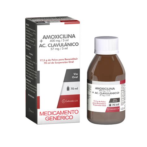 Amoxicilina acido clavulanico 400 57mg labovida suspensión