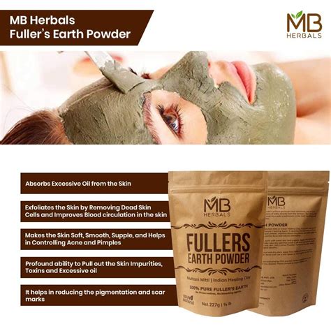 Buy Mb Herbals Fullers Earth Powder G Half Pound Fuller S Earth