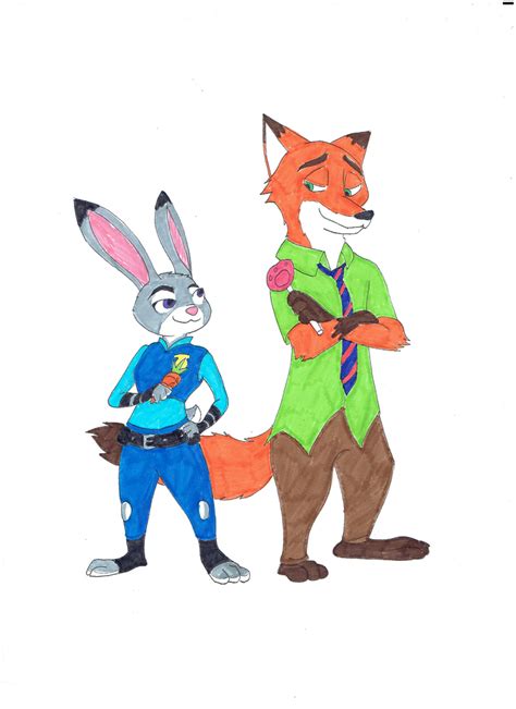 Zootopie Nick Et Judy Zootopia Nick And Judy By Papyjr13 On