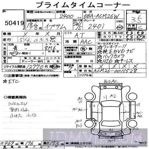 Toyota Ipsum I Acm W Uss Nagoya Japanese