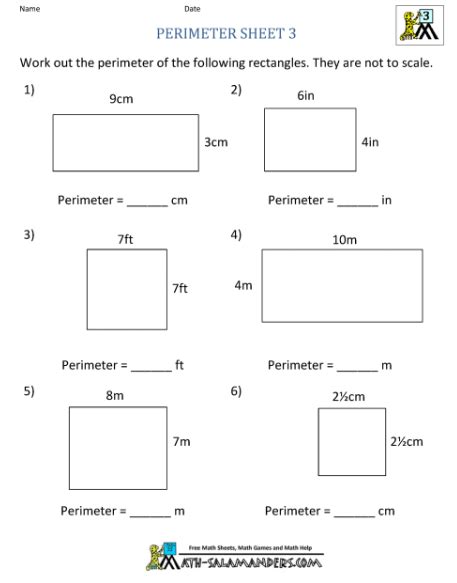 Perimeters of simple 2D shapes – Suffah Primary School