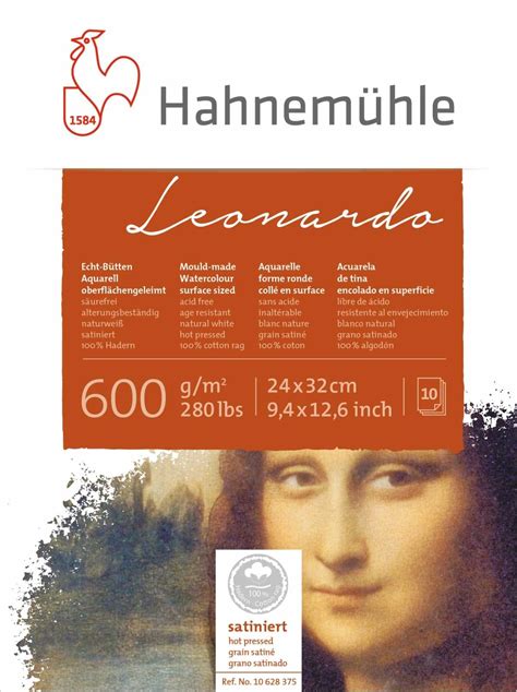 Bloco Para Aquarela Hahnemuhle Leonardo G M Textura Satinada Hot