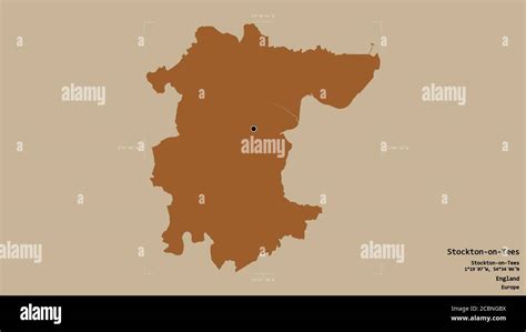 Area Of Stockton On Tees Unitary Authority Of England Isolated On A